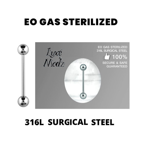 6mm Balls Sterilized Straight Barbells Piercings