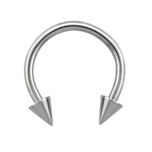 16G 3mm Spikes Sterilized Circular Barbells Horseshoe Rings