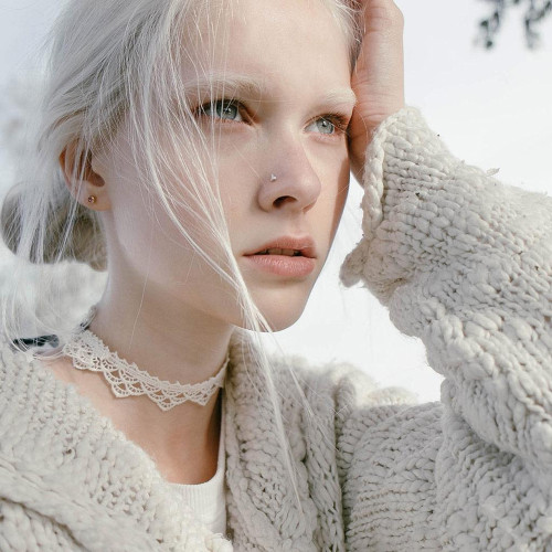 Crystal Triangle CZ Top L Shaped Nose Stud