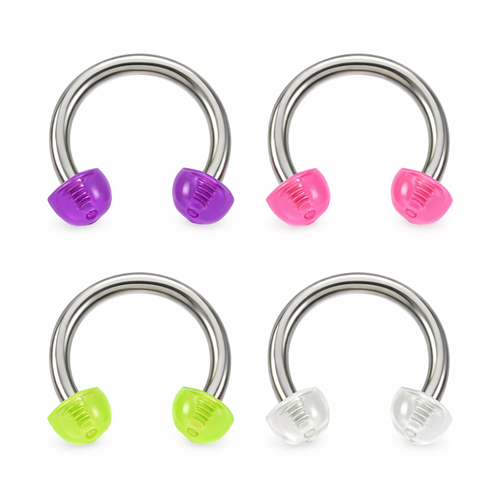 Acrylic Half Ball Circular Barbell