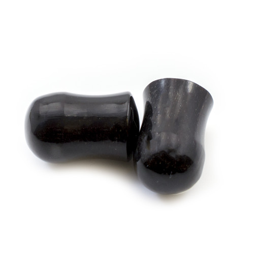Pair of Organic Horn Bone 8 Ball Design Plugs