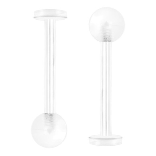 Labret Piercing Retainer Flat Back Stud