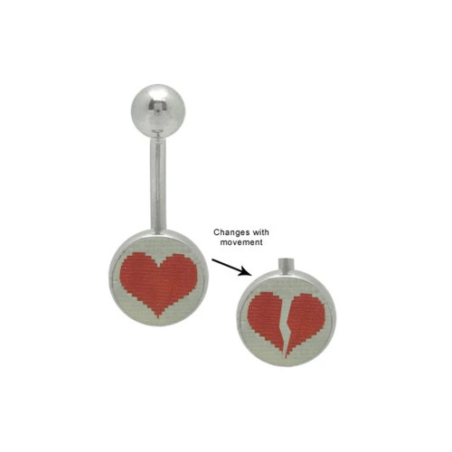 Heart Broken Heart Belly Button Ring Piercing