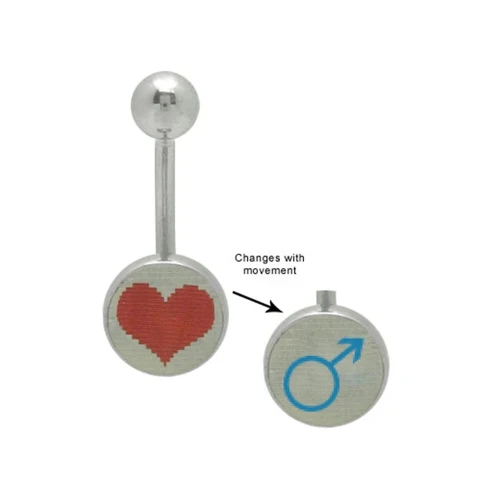 Heart Female Symbol Belly Button Ring Piercing