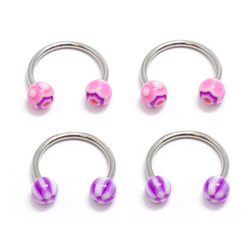 Beach Ball Horseshoe Circular Barbells Piercings