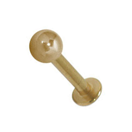PVD Gold Ball Labret Studs