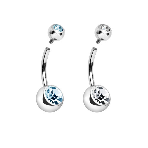 316L Surgical Steel Internally threaded 14 gauge Belly Ring