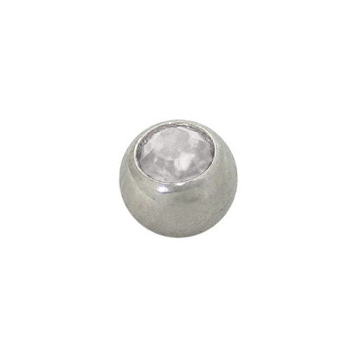 Jeweled Replacement Bead Surgical Steel Threaded