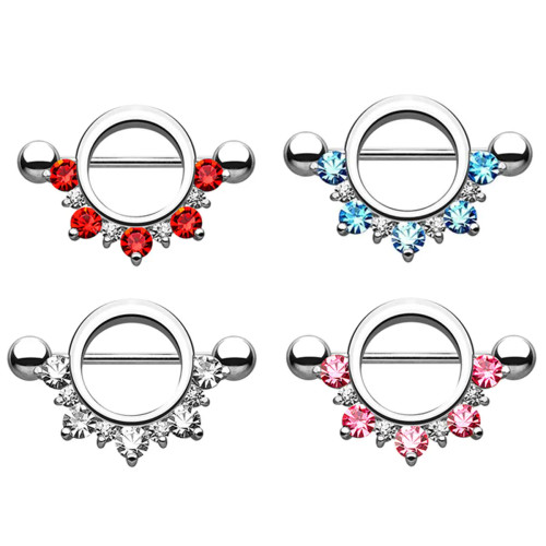 CZ Circle Nipple Ring