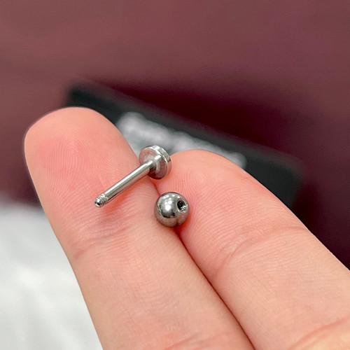 14G 8 Ball Logo Flat Back Studs