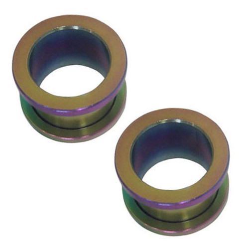 PVD Rainbow Screw Fit Flesh Tunnels
