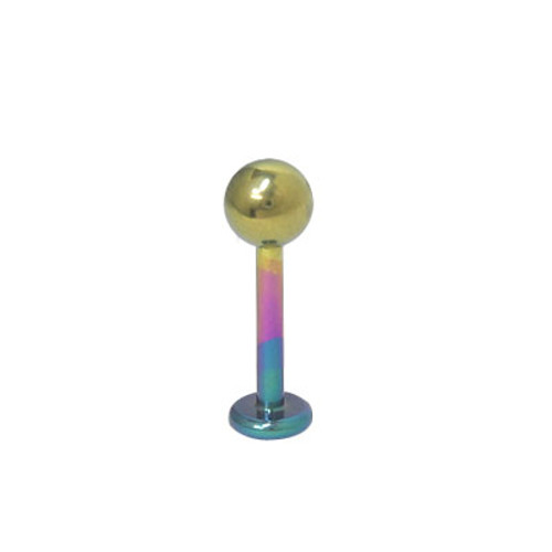14 gauge Multi Color Labret Monroe Solid Titanium 14 gauge Multi Color Labret Monroe Solid Titanium