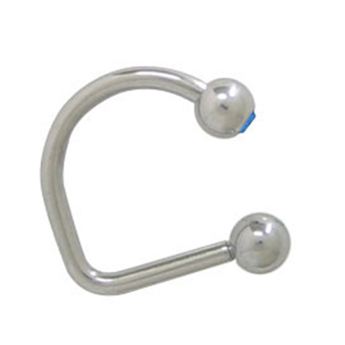 16G Blue CZ Lippy Loop Labret Studs