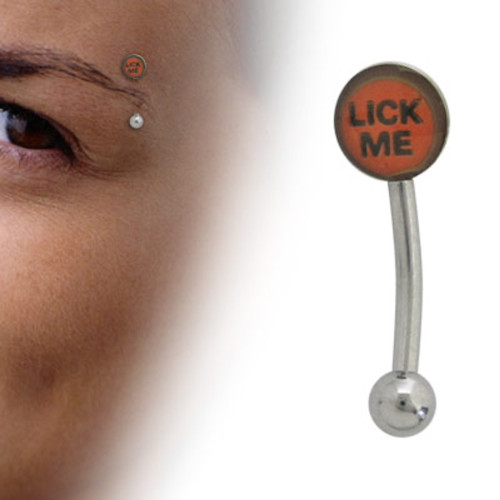 Lick Me Eyebrow Ring Barbell Lick Me Eyebrow Ring Barbell