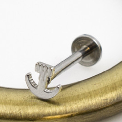 16G Anchor Flat Back Studs Labret Piercings Jewelry