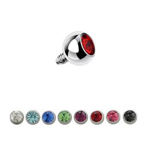Internally Threaded CZ Balls Dermal Tops Piercings