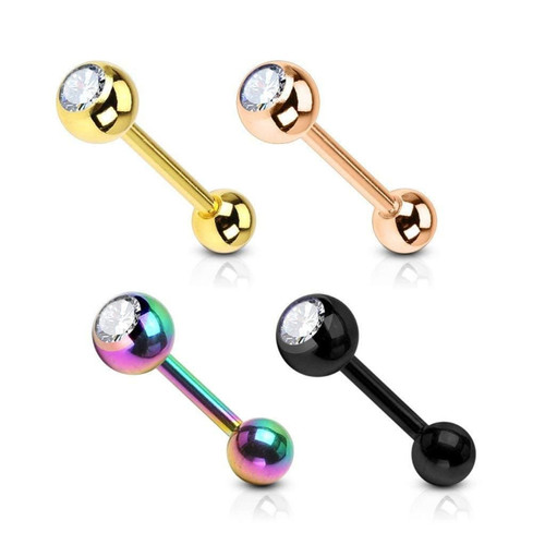CZ Ball Straight Barbell CZ Ball Straight Barbell