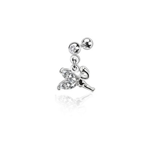 16ga Weeping Fairy Cartilage Rook Tragus Stud - 3 Color Options