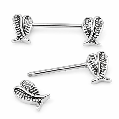 14G Angel Wings Nipple Ring