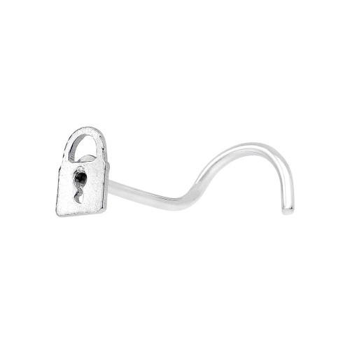 Surgical Steel Lock Corkscrew Nose Studs
