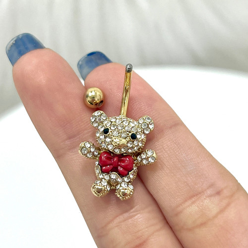 External Threaded CZ Belly Ring