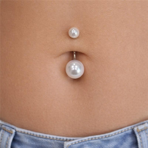 14G Pearl Belly Rings
