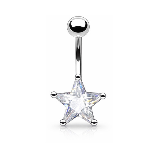 Star CZ Belly Button Rings