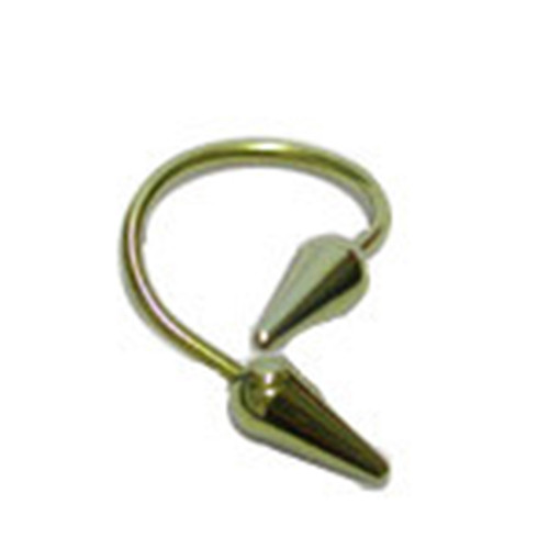 Titanium Long Spike Twister Spiral Ring