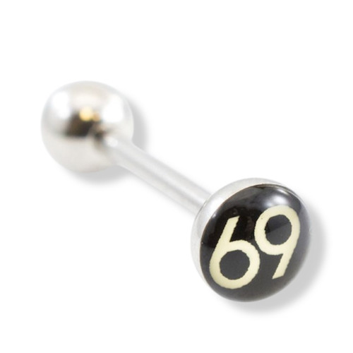 69 Logo Tongue Barbell 69 Logo Tongue Barbell