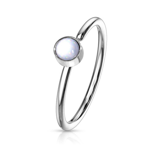 Clear Stone Bendable Hoop Cartilage Rings