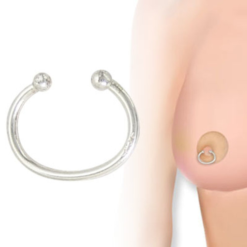 Non Piercing Nipple Clip Sterling Silver 