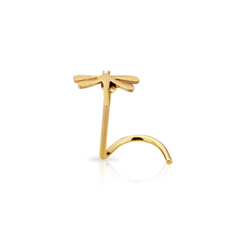 Nose Ring Screw Stud Dragonfly Design 20 Gauge- Set of 2