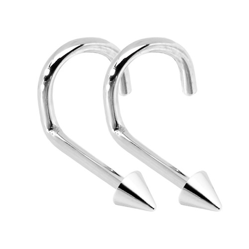 Spike Ends Crokscrew Nose Studs Rings