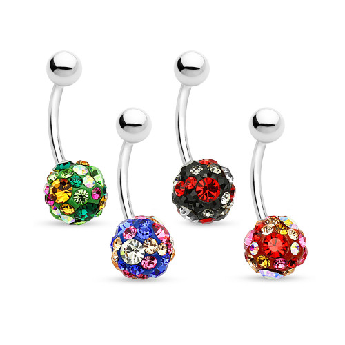 Ferido CZ Ball Belly Button Rings