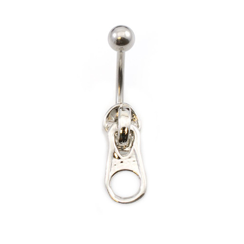 Zipper Design Belly Button Ring 14ga Surgical Steel 