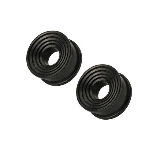 (6mm up to 25mm) Organic Ebony Wood Ring Double Flat Flared Tunnel Ear Plug 
