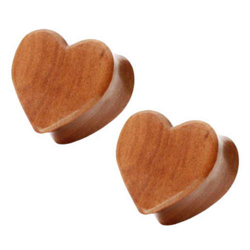 Cherry Wood Heart Plugs Cherry Wood Heart Plugs