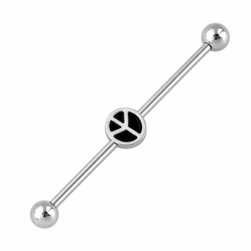 Peace Sign Industrial Barbells