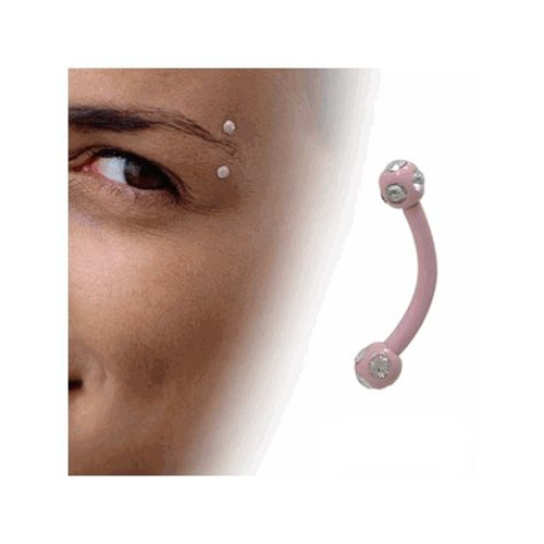 Titanium IP over 316L Surgical Steel Eyebrow Ring – Beauty Mark Body Jewelry