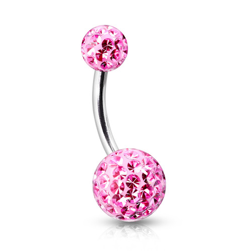 Pink Ferido Gems Belly Button Ring Pink Ferido Gems Belly Button Ring
