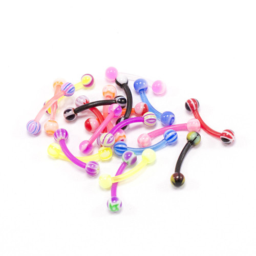 20-pk Flexi Curved Barbells 16ga- 5/16- 8 mm- No Duplicates 20-pk Flexi Curved Barbells 16ga- 5/16- 8 mm- No Duplicates