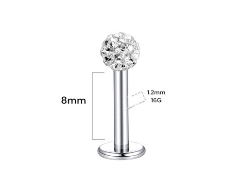 Ferido Ball Top Labret Flat Back Studs