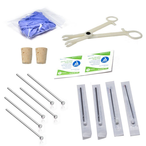 Liongothic Professional Nose Piercing Kit- 16Pcs Liongothic Professional Nose Piercing Kit- 16Pcs