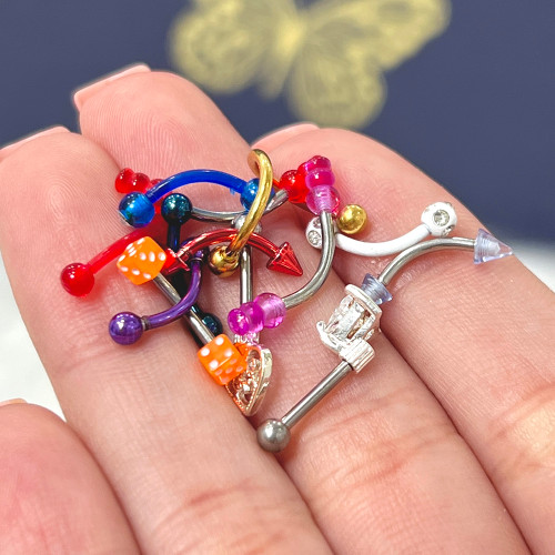 12PCS Curved Barbells Piercings