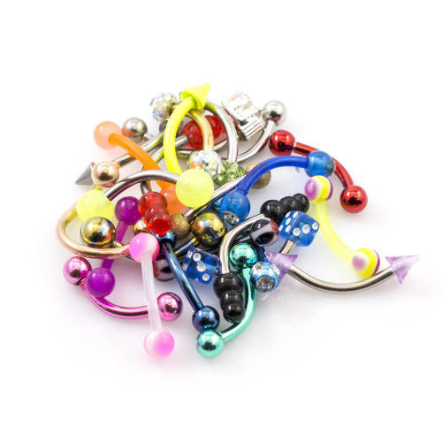 12PCS Curved Barbell