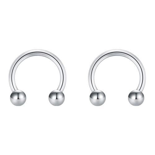 2 circular barbells horse shoe surgical steel Eyebrow Belly Tragus