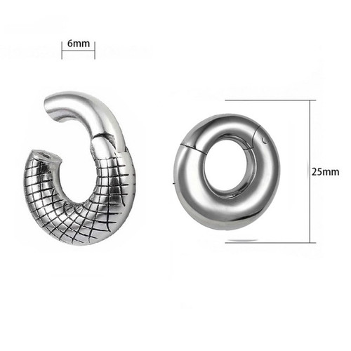 Stripe Chunky Hinged Hoop