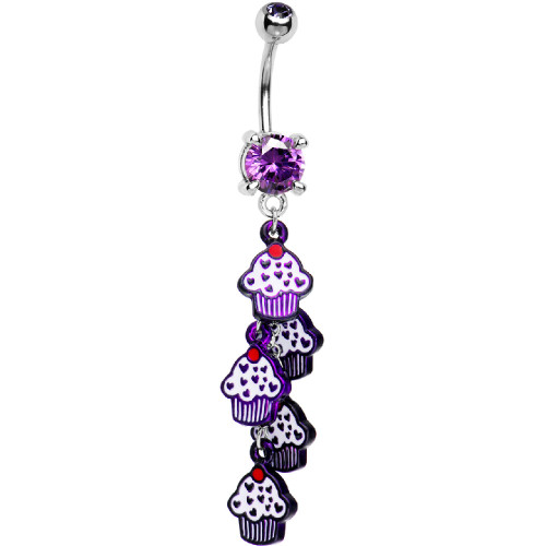 Dangle Cup Cake Belly Button Ring Dangle Cup Cake Belly Button Ring
