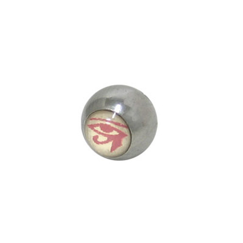 Replacement Bead Surgical Steel Threaded with Egyptian Eye Logo