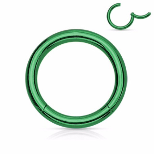 Green Hinged Clicker Segment Rings